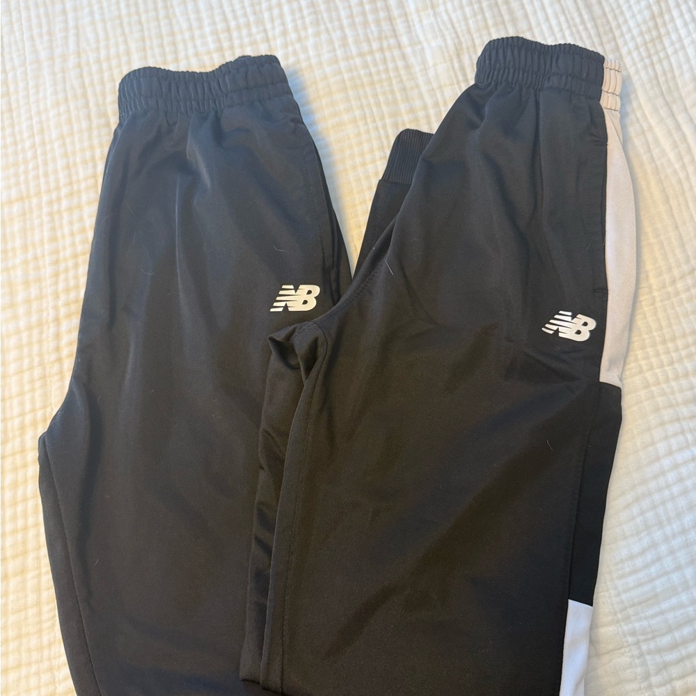 New Balance Kids' Black and Gray Joggers